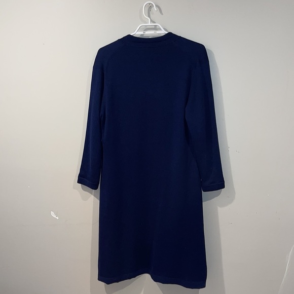 Shanghai Tang Long Navy Blue Silk Cardigan - Women’s Size XL - Picture 3 of 12